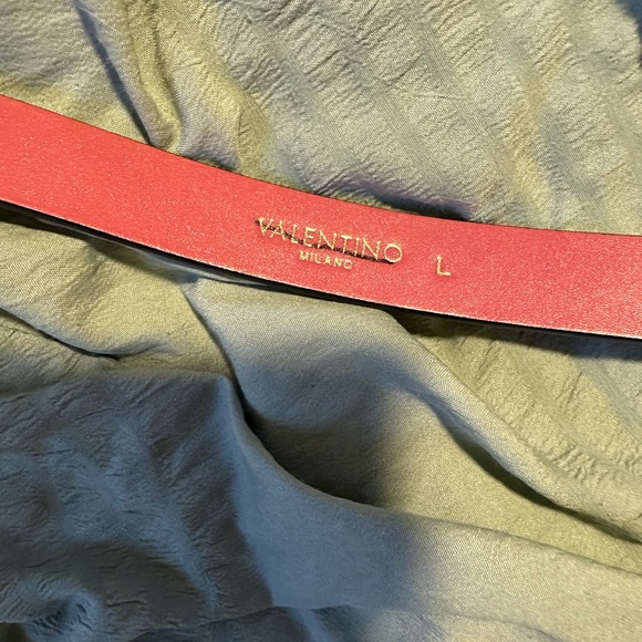Mario Valentino Logo Slim Leather Belt - Picture 8 of 11